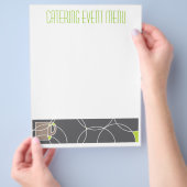 カフェまたはケータリングメニューテンプレート チラシ (手)