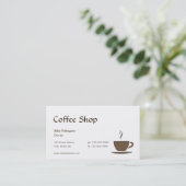 カフェまたは喫茶店の名刺 名刺 (スタンド正面)
