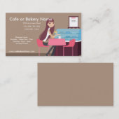カフェまたは洋菓子屋の名刺 名刺 (正面/裏面)