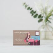 カフェまたは洋菓子屋の名刺 名刺 (スタンド正面)