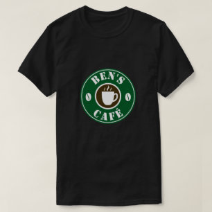 カフェやコーヒー愛好家のためのカスタムバリスタTシャツ Tシャツ