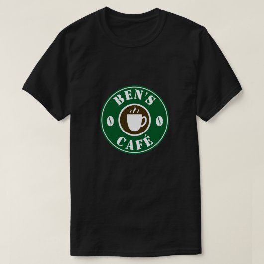 カフェやコーヒー愛好家のためのカスタムバリスタTシャツ Tシャツ (デザイン正面)