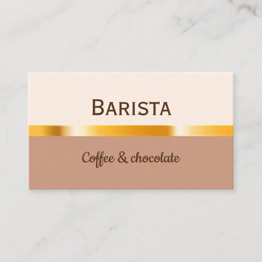 カフェや喫茶店の名刺。 名刺 (正面)
