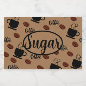 カフェをテーマにしたコーヒーキッチンキャニスターシュガーラベル フードラベル (シングルラベル)