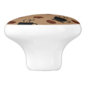 カフェをテーマにしたコーヒーキッチンキャビネットのノブ セラミックノブ (側面)