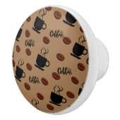 カフェをテーマにしたコーヒーキッチンキャビネットのノブ セラミックノブ (右)