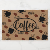 カフェをテーマにしたコーヒー用キッチンキャニスタ フードラベル (シングルラベル)