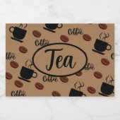 カフェをテーマにしたティーラベル用コーヒーキッチンキャニスタ フードラベル (シングルラベル)