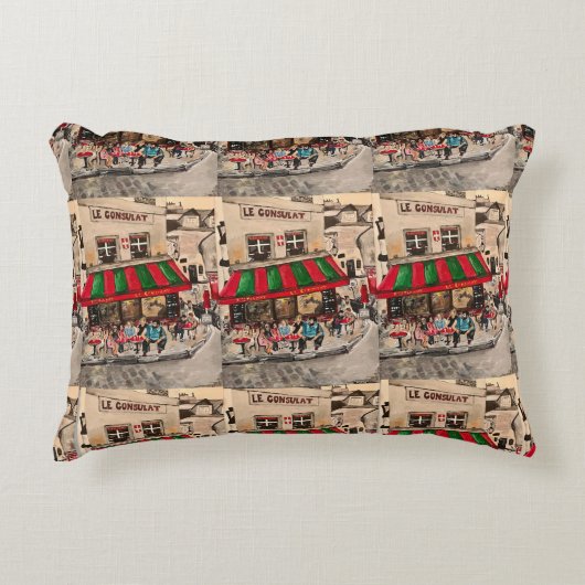 「カフェアットリュノヴィンス，モンマルテ」パリ アクセントクッション (正面)