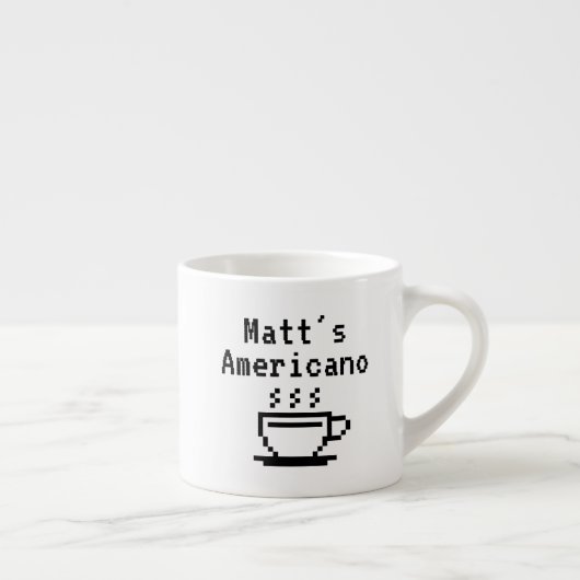 カフェアメリカーノコーヒーカップ名前をカスタムする エスプレッソカップ (右)