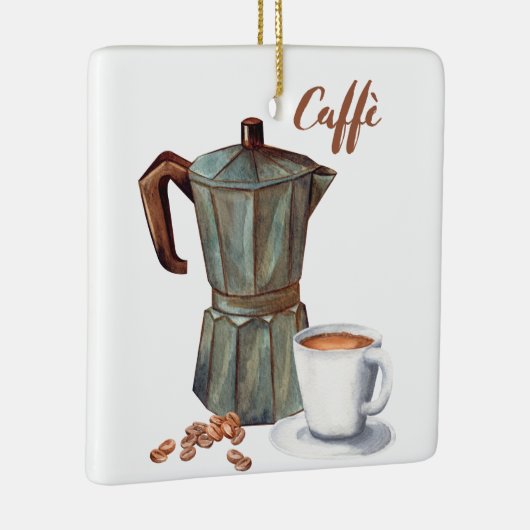 カフェイタリアンモカポットオーナメントコーヒーオーナメント セラミックオーナメント (右)