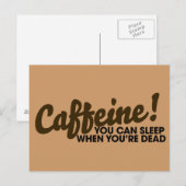 カフェインあなたは死んだら眠れる ポストカード (正面/裏面)