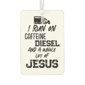 カフェインおもしろいディーゼルとイエスのトラックグランジカー カーエアーフレッシュナー (裏面)