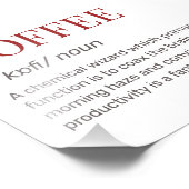 カフェインおもしろい辞書の定義ウィッティコーヒー フォトプリント (角)