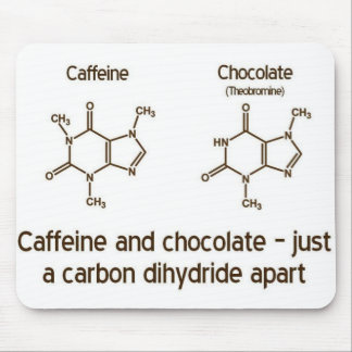 カフェインおよびチョコレートマウスパッド マウスパッド