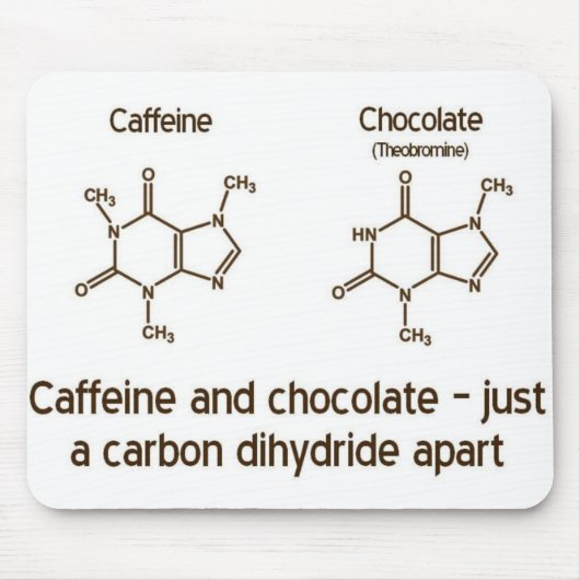 カフェインおよびチョコレートマウスパッド マウスパッド (正面)