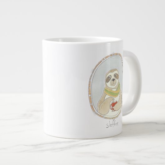 カフェインかわいこちゃん |スロフィー ジャンボコーヒーマグカップ (正面右)