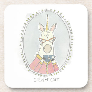 カフェインかわいこちゃん Brew Unicorn コースター