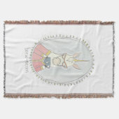 カフェインかわいこちゃん | Brew Unicorn スローブランケット (正面)