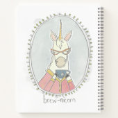 カフェインかわいこちゃん | Brew Unicorn ノートブック (裏面)