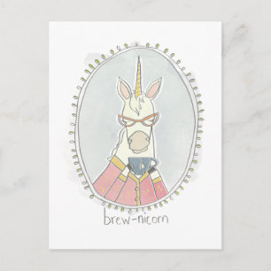 カフェインかわいこちゃん Brew Unicorn ポストカード