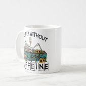 カフェインがなければ死ぬ コーヒー好き コーヒーマグカップ (正面左)