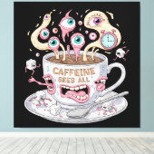 カフェインがキャンバスの壁のアートをすべて見る キャンバスプリント (インサイチュ (ウッドフロア))