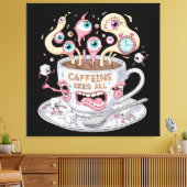 カフェインがキャンバスの壁のアートをすべて見る キャンバスプリント (インサイチュ (リビング))