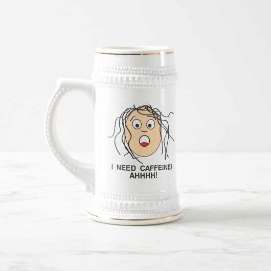 カフェインが必要だ、もっといい ビールジョッキ (左)