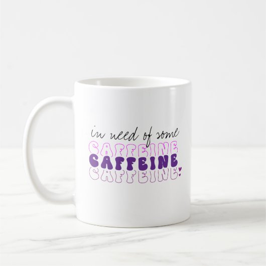 カフェインが必要で可愛い コーヒーマグカップ (左)
