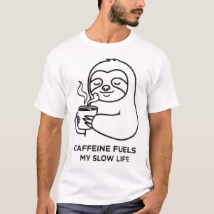 カフェインが私のスローライフを支える Tシャツ