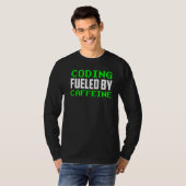 カフェインことわざコードProgrにより推進されるコーディング Tシャツ (正面フル)