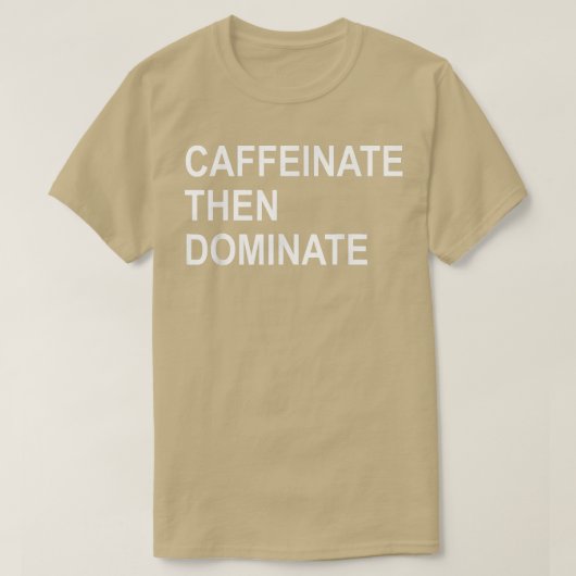 カフェインその後、支配おもしろい、ポット頭コーヒーBr Tシャツ (デザイン正面)