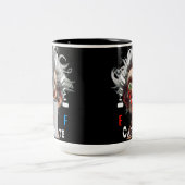 カフェインで元気に ツートーンマグカップ (中央)