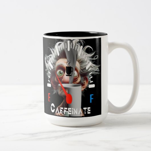 カフェインで元気に ツートーンマグカップ (右)