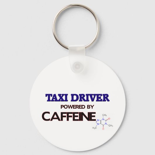 カフェインで動くタクシー運転手 キーホルダー (正面)