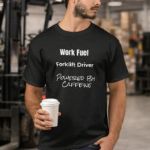 カフェインで動くフォークリフト運転手 Tシャツ ギフト