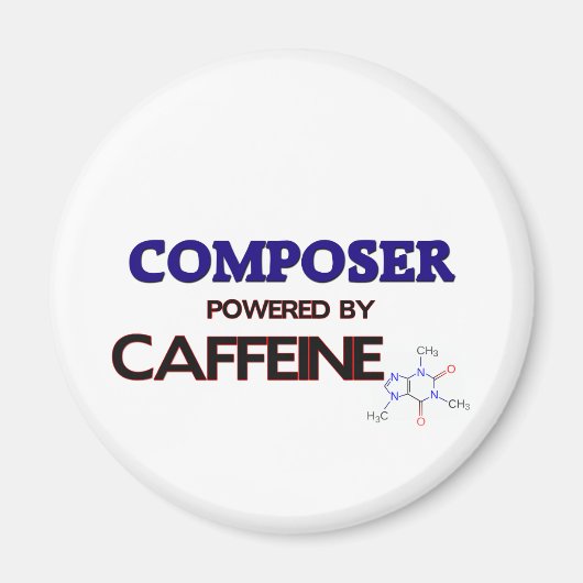 カフェインで動く作曲家 マグネット (正面)