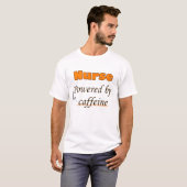カフェインで動く看護師 Tシャツ (正面フル)