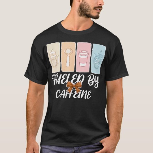 カフェインで動く エスプレッソ Tシャツ (正面)