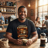 カフェインで動く - コーヒー愛好家 Tシャツ
