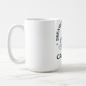 カフェインで夢が叶う - コーヒー好き コーヒーマグカップ (左)