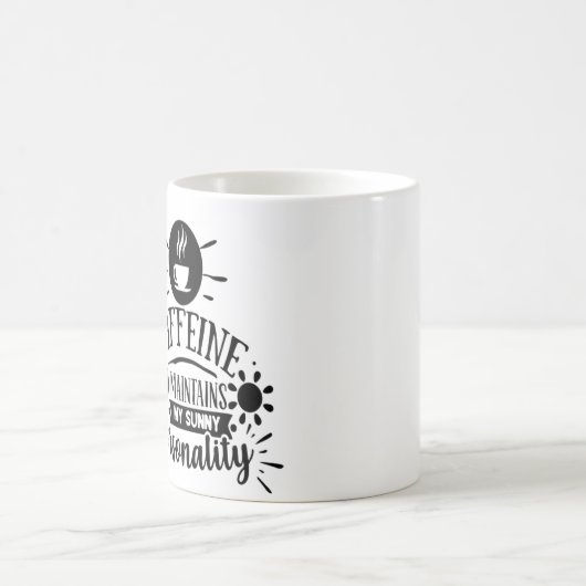 カフェインで明るい性格を維持 コーヒーマグカップ (中央)