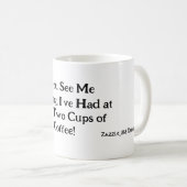 カフェインで膨らんだ皮肉な仕事のマグ コーヒーマグカップ (正面右)