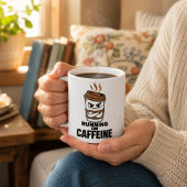 カフェインで走る面白いランナー コーヒーマグ サラリーマンジョーク コーヒーマグカップ