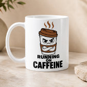 カフェインで走る面白いランナー コーヒーマグ サラリーマンジョーク コーヒーマグカップ