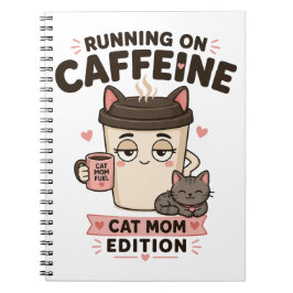 カフェインで走る 猫好きママのためのノートブック ノートブック
