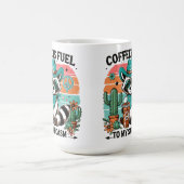 カフェインで駆動するサバサバアライグマ コーヒーマグカップ (中央)