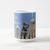 カフェインとわんこ 五犬種フォトマグギフト コーヒーマグカップ (中央)