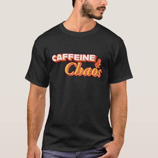 カフェインとカオス Tシャツ (正面)